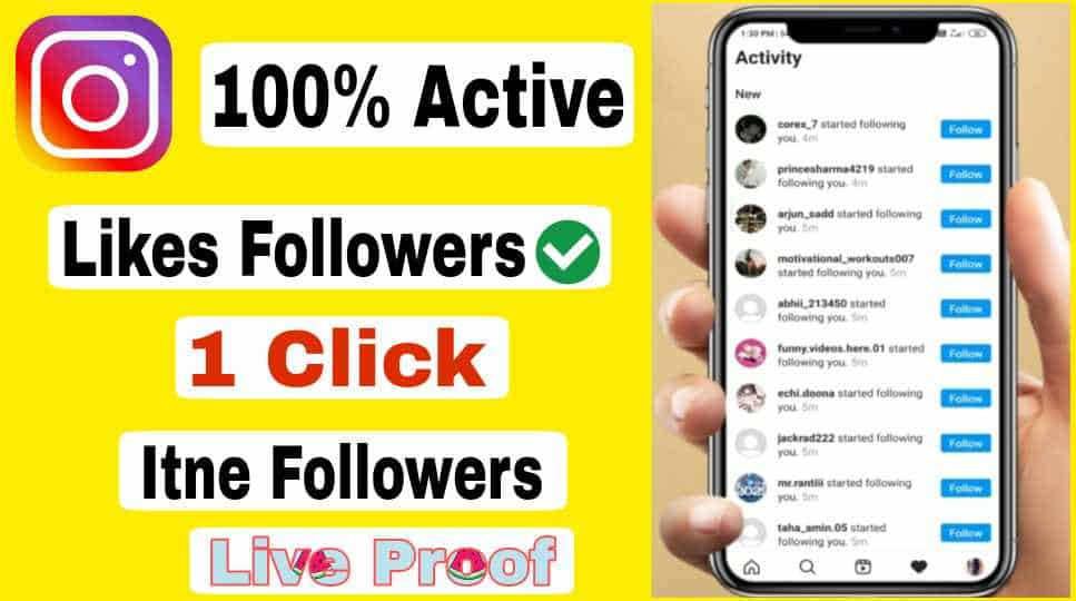 Free Likes Followers Website On Instagram- 100% Real