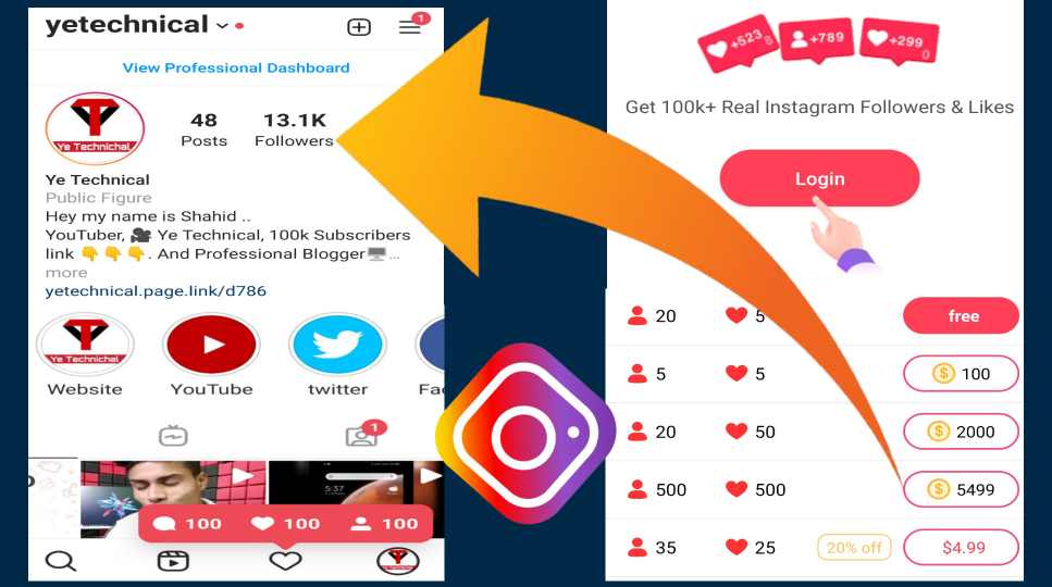 Fire Liker App- Free Instagram Followers And Likes Without Coins